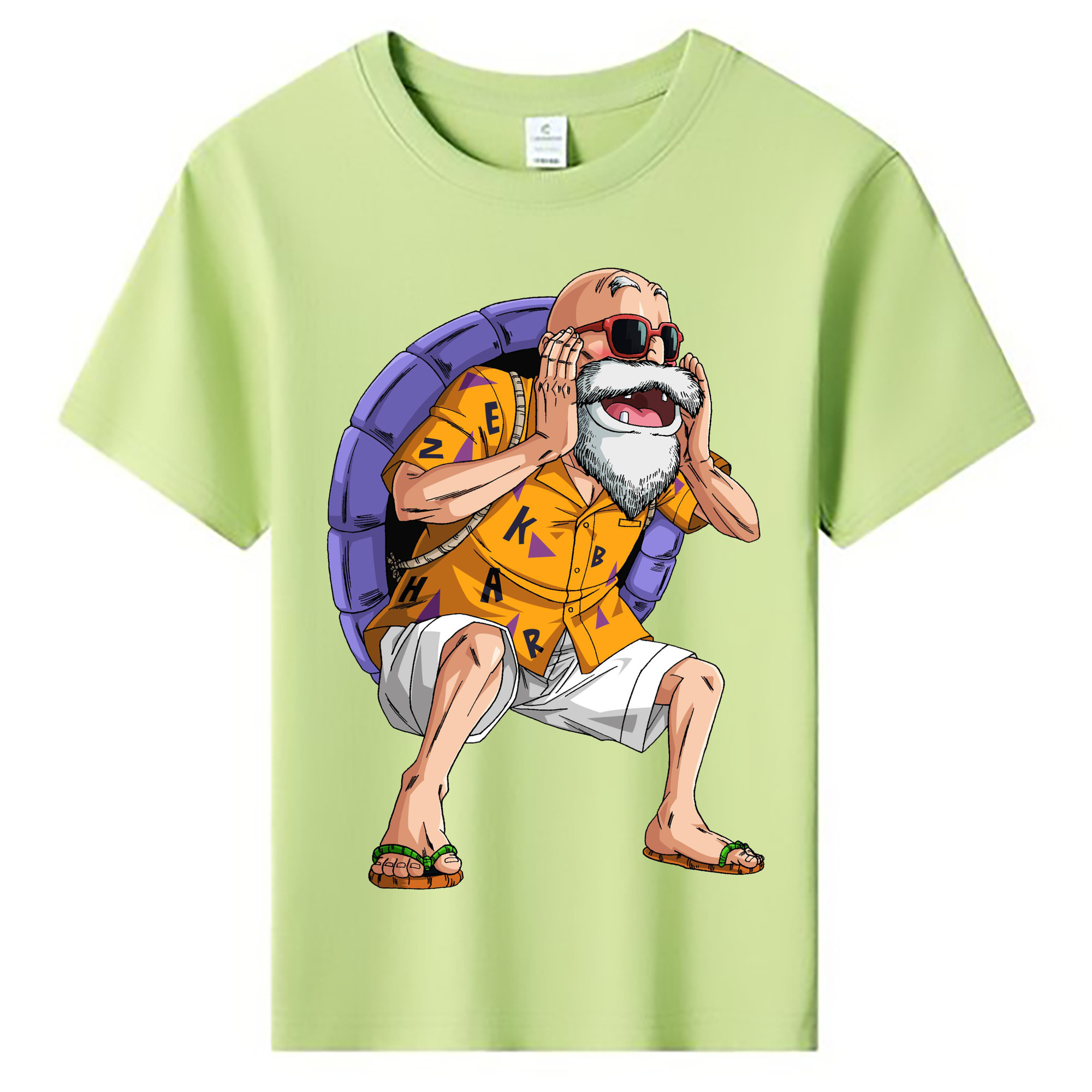 （画像用） ドラゴンボール 亀仙人（かめせんにん） DRAGON BALL Master Roshi Kame Sennin 綿100％キッズTシャツ（フロントプリント）
